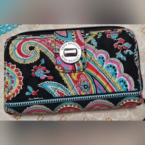 Vera Bradley Paisley Wallet And Cosmetic Bag Lot